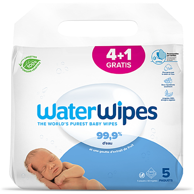 Image WATERWIPES Lingettes lot 4+1 paquets